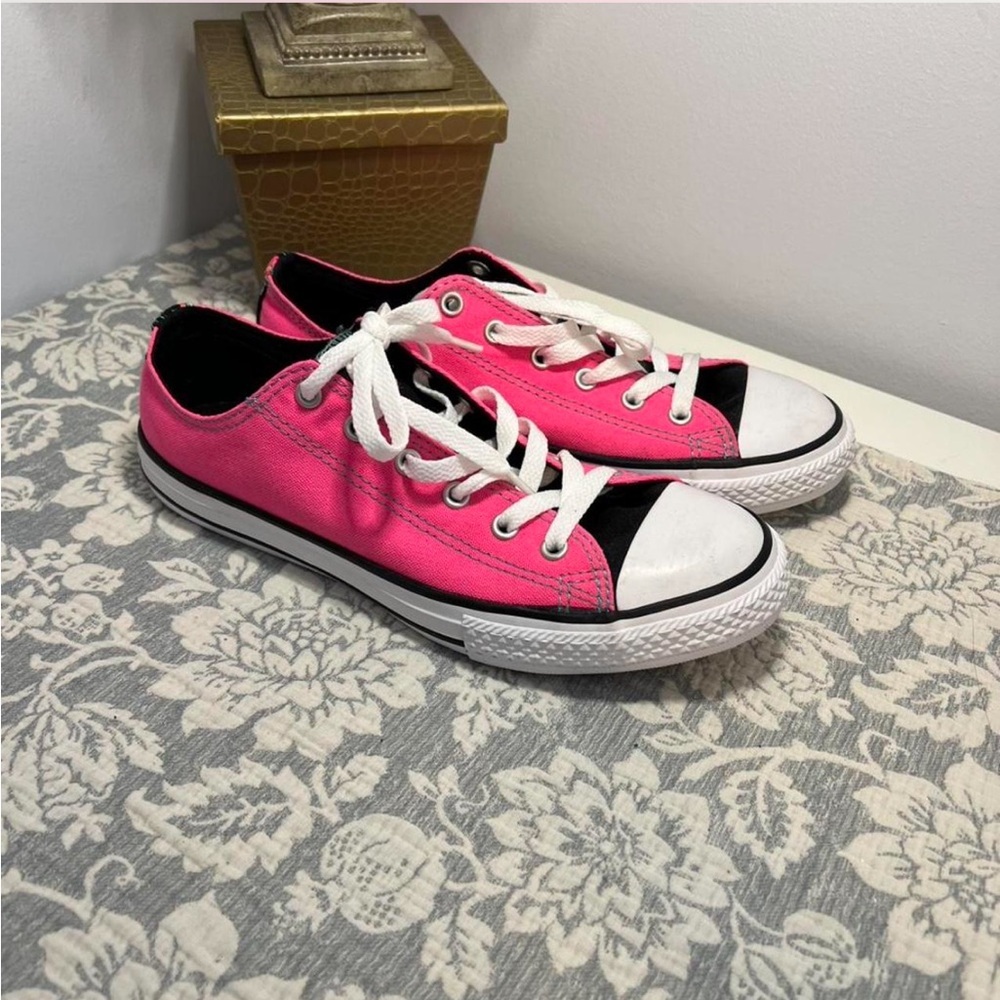 Pink Converse with White Laces